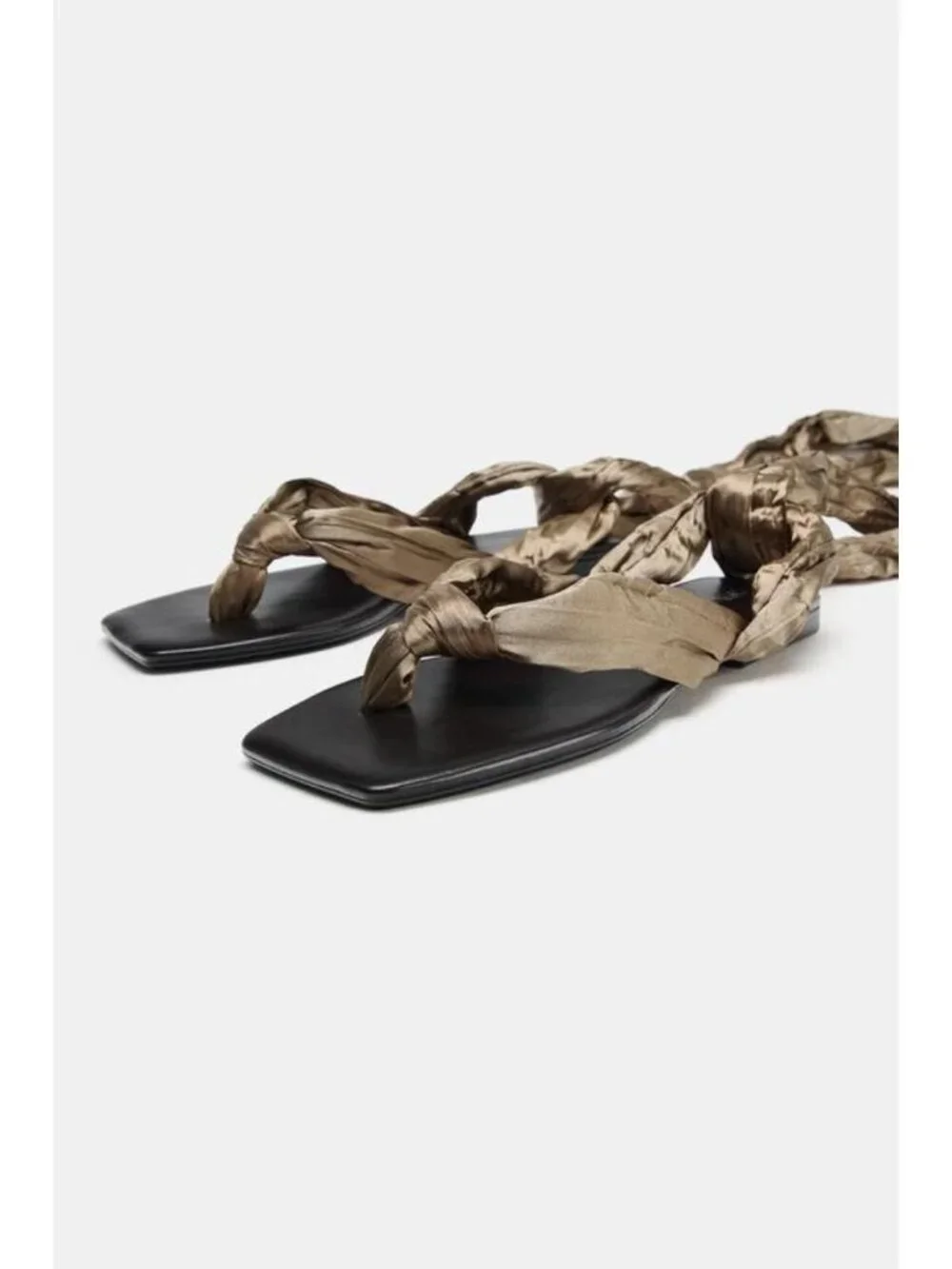ZARA KNOTTED FLAT SANDALS - Picture 7 of 7
